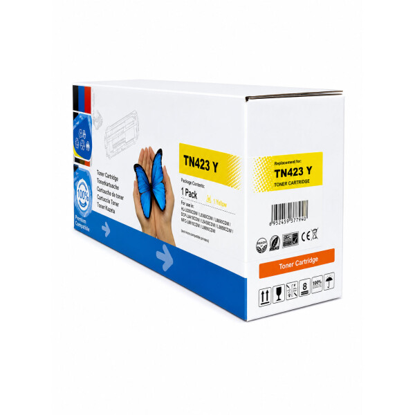 Kompatibler XL Toner für Brother TN-423Y Gelb (HC) – Für MFC-L8690CDW / HL-L8260CDW (4.000 Seiten)