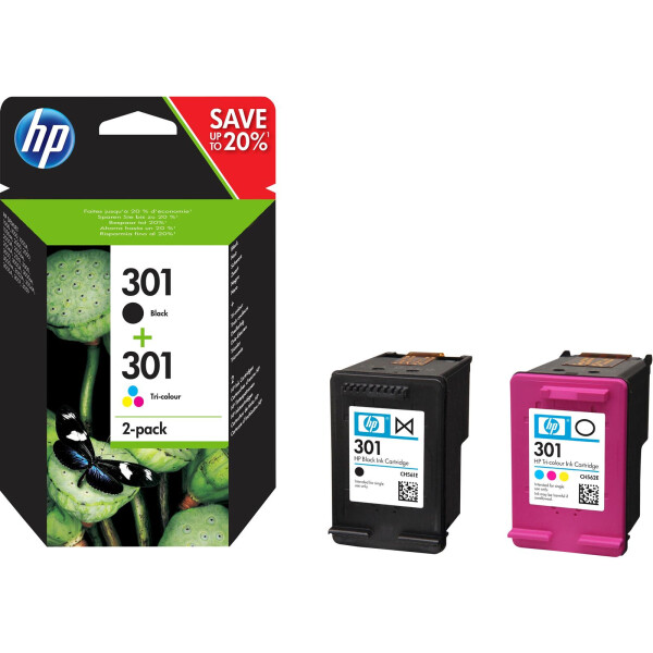 Original Multipack HP 301 BK + 301 COL, N9J72AE C/M/Y/K