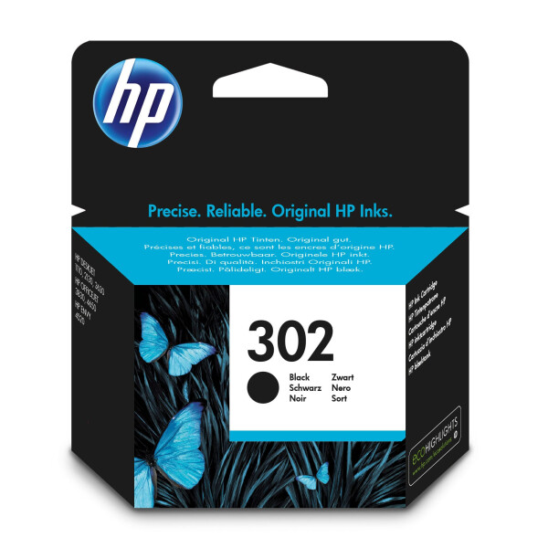 Original Druckerpatrone HP 302, F6U66AE, 170 Seiten BK OVP
