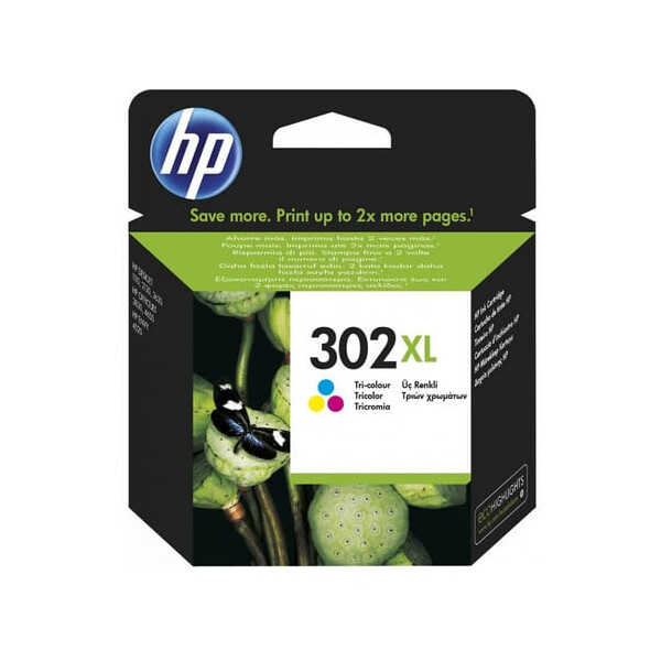 Original Druckerpatrone HP 302XL, F6U67AE, 300 Seiten, CMY Color OVP
