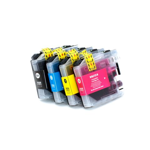 Kompatibel SparSet Druckerpatronen zu BROTHER LC121 LC123XL, CMYK