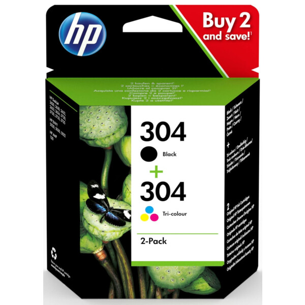 Original Multipack HP 304 BK + 304 COL, 3JB05AE, C/M/Y/K...