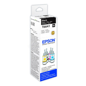 Original Nachfülltinte EPSON ECOTANK T6641 C13T66414A, Schwarz, 70 ml