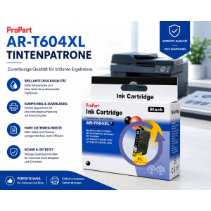 Kompatible Druckerpatrone für Epson 604XL Schwarz Expression Home XP2205 XP3200 XP3205 XP4200 XP4205 Workforce WF2930DWF WF2935DWF WF2950DWF