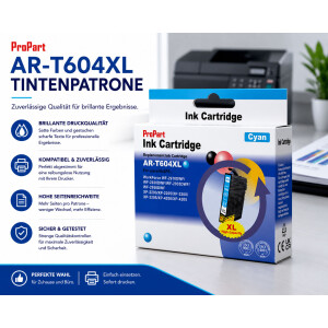 Kompatible Druckerpatrone für Epson 604XL Cyan  Expression Home XP2205 XP3200 XP3205 XP4200 XP4205 Workforce WF2930DWF WF2935DWF WF2950DWF