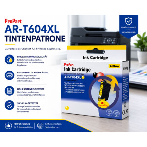 Kompatible Druckerpatrone für Epson 604XL Yellow  Expression Home XP2205 XP3200 XP3205 XP4200 XP4205 Workforce WF2930DWF WF2935DWF WF2950DWF