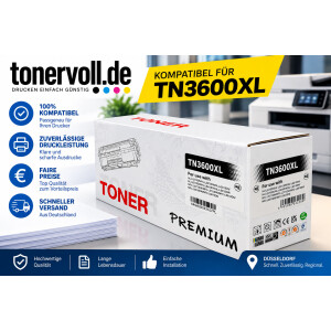 Kompatibler XL Toner für Brother TN-3600XL, Schwarz – High Capacity mit ca. 8.000 Seiten
