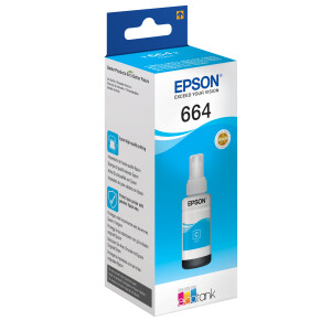 Original Nachfülltinte EPSON ECOTANK T6642 C13T66424A, Cyan, 70 ml