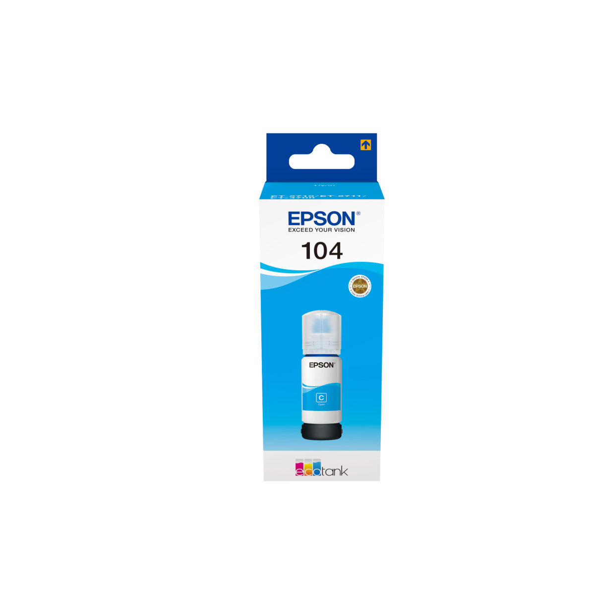 Original EPSON ECOTANK T104C, Epson104, C13T00P240, 70ml...