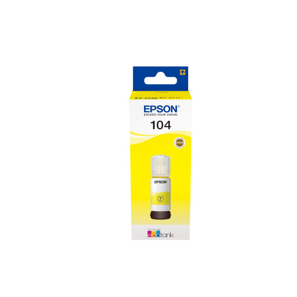 Original EPSON ECOTANK T104Y, Epson104, C13T00P440, Yellow 70ml