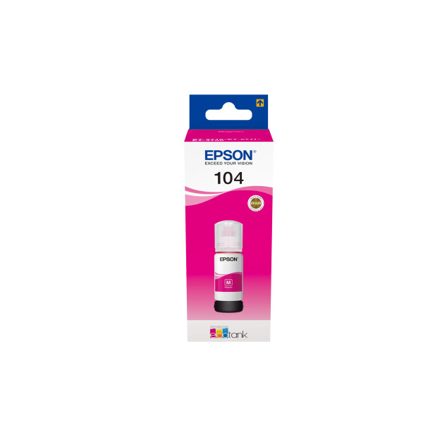 Original EPSON ECOTANK T104M, Epson104, C13T00P340, Magenta 70ml