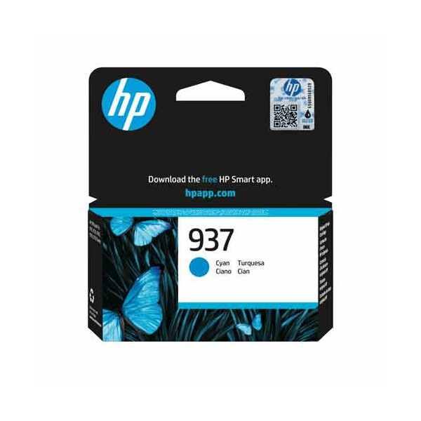 Original Tintenpatrone HP 937C, 4S6W2NE, Druckerpatrone, Cyan, OVP