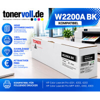 Kompatibel Toner mit CHIP zu HP W2200A 220A für Color LaserJet Pro 4202/4302, Schwarz, 2.000 Seiten