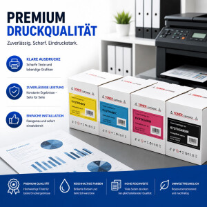 Kompatibel Toner SET mit CHIP zu Kyocera TK 5490K TK 5490C TK 5490M TK 5490Y fuer ECOSYS PA2100cx MA2100cfx CMYK Schwarz Cyan Magenta Yellow Set