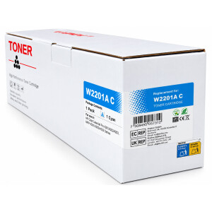 Kompatibel Toner mit CHIP zu HP W2201A 220A für Color LaserJet Pro 4202/4302, Blau, 1.800 Seiten