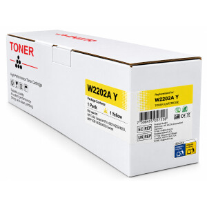 Kompatibel Toner mit CHIP zu HP W2202A 220A für Color LaserJet Pro 4202/4302, Gelb, 1.800 Seiten