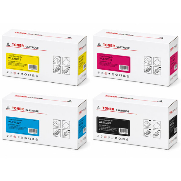 Toner Set kompatibel Lexmark MC3224 MC3326 CMYK mit Chip | Düsseldorf