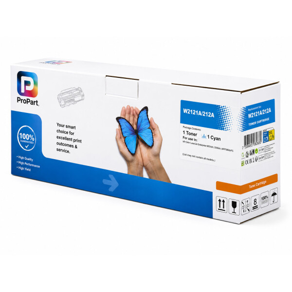Kompatibel Toner mit CHIP zu HP 212A W2121A fuer Color LaserJet Enterprise M554dn M555dn M555x MFP M578dn MFP M578f Blau 4500 Seiten