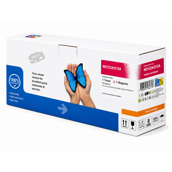 Kompatibel Toner mit CHIP zu HP 212A W2123A fuer Color LaserJet Enterprise M554dn M555dn M555x MFP M578dn MFP M578f Magenta 4500 Seiten