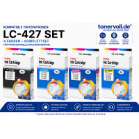 Kompatibel Druckerpatronen SET mit CHIP zu Brother LC427 LC427BK fuer MFC J5955DW MFC J6955DW MFC J6957DW HL J6010DW CMYK Set