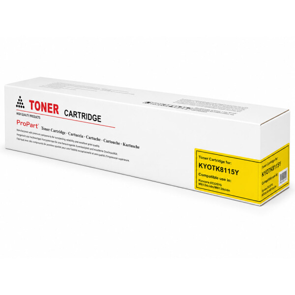 Kompatibel Toner mit CHIP zu Kyocera TK 8115Y TK 8115Y 1T02P3ANL0 fuer ECOSYS M8124cidn M8130cidn Yellow 6000 Seiten