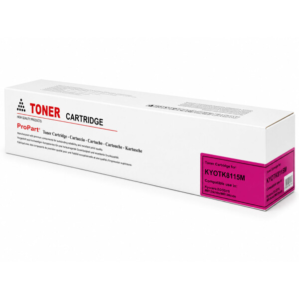 Kompatibel Toner mit CHIP zu Kyocera TK 8115M TK 8115M 1T02P3BNL0 fuer ECOSYS M8124cidn M8130cidn 1T02P3BNL0 Magenta 6000 Seiten