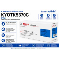 Kompatibel Toner mit CHIP hohe Kapazitaet zu Kyocera TK 5370C 1T02YJCNL0 fuer ECOSYS PA3500cx MA3500ci  Cyan 5000 Seiten