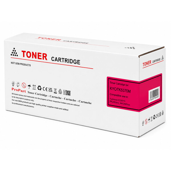 Kompatibel Toner mit CHIP hohe Kapazitaet zu Kyocera TK 5370M 1T02YJBNL0 fuer ECOSYS PA3500cx MA3500ci  Magenta 5000 Seiten