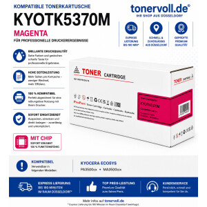 Kompatibel Toner mit CHIP hohe Kapazitaet zu Kyocera TK 5370M 1T02YJBNL0 fuer ECOSYS PA3500cx MA3500ci  Magenta 5000 Seiten