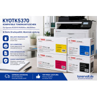 Kompatibel Toner SET mit CHIP hohe Kapazitaet zu Kyocera TK 5370K TK 5370C TK 5370M TK 5370Y fuer ECOSYS PA3500cx MA3500ci CMYK Set