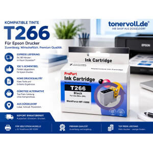 Kompatible Druckerpatrone T266 Schwarz für Epson WorkForce WF-100W