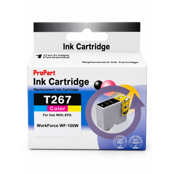 Kompatible Druckerpatrone T267 Farb für Epson WorkForce WF-100W