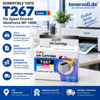 Kompatible Druckerpatrone T267 Farb für Epson WorkForce WF-100W