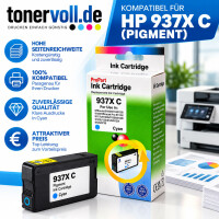 Kompatible HP 937XL Druckerpatrone mit Chip – Cyan für HP OfficeJet Pro 9110, 9120, 9130, 9720 & 9730 (bis zu 1.650 Seiten)