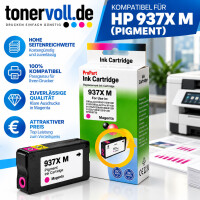 Kompatible HP 937XL Druckerpatrone mit Chip – Magenta für HP OfficeJet Pro 9110, 9120, 9130, 9720 & 9730 (bis zu 1.650 Seiten)