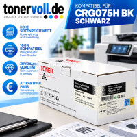 Kompatibler Toner mit Chip für Canon CRG-075H, Schwarz – High Capacity mit bis zu 3.500 Seiten für Canon i-SENSYS LBP-646Cdw, LBP-647Cdw & MF664Cdw / MF667Cdw