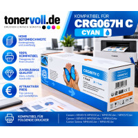 Kompatibler Toner mit Chip für Canon CRG-067H Cyan – High Capacity, ca. 2.300 Seiten