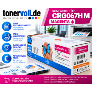 Kompatibler Toner mit Chip für Canon CRG-067H Magenta – High Capacity, ca. 2.300 Seiten #1