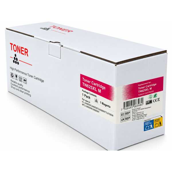 Kompatibler Toner mit Chip für Brother TN-625XL Magenta – 4.500 Seiten