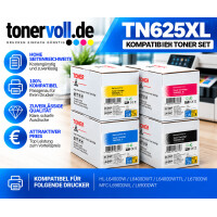 Kompatibles Toner-Set für Brother TN-625XL CMYK mit Chip – 4er Set