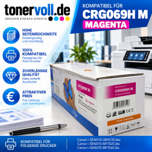 Kompatibler Canon CRG-069H Toner Magenta mit Chip – 5.500 Seiten